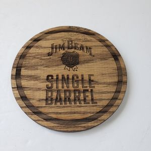 5 Jim Bean Single Barrel wooden coasters